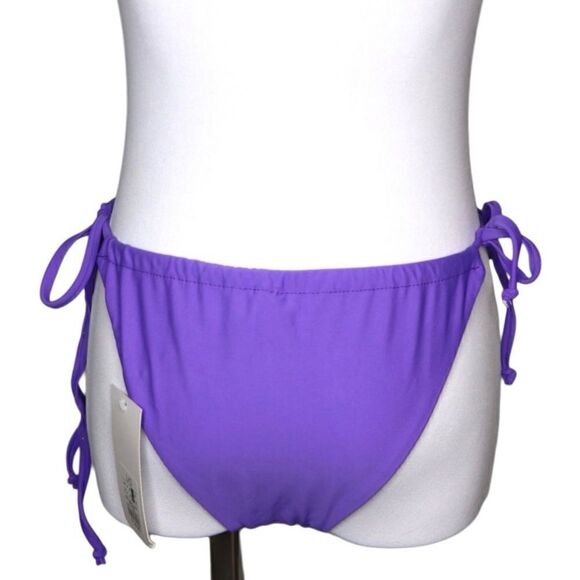 BOGOF Refuge Swim Boutique Purple String Bikini Swimwear‎ Bottom LARGE Coastal - Picture 2 of 6